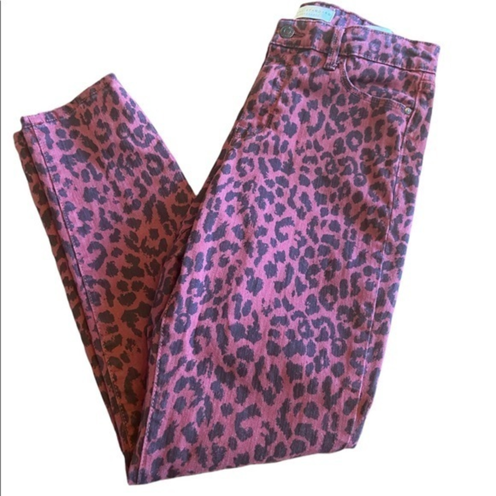 Sanctuary red and black zebra skinny jeans size 6 - social standard